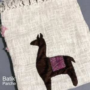 پارچه دستی نپالی با طرح دوخت لاما از مخمل قهوه‌ای و زین ابریشمی بنفش طلایی، مناسب بامبر جکت و مانتوی خاص