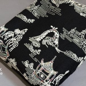 شنل مشکی بافت سوزن دوزی باتیک پارچه