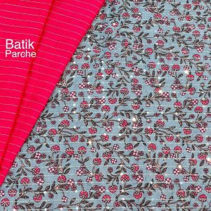 پارچه باتیک پولک دوزی دولایه هند آناندا باتیک پارچه بازار پارچه ایران ارسال به سراسر ایران