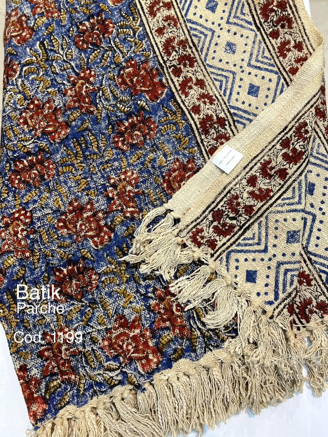 قواره چاپ سنگی قواره کاردست باتیک پارچه پارچه باتیک هندی بافت نپالی