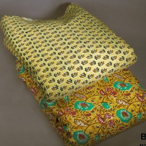 پارچه باتیکئپنبه دوزی زرد باتیک پارچه دور هند بازاربزرگ تهران پارچه بازار
