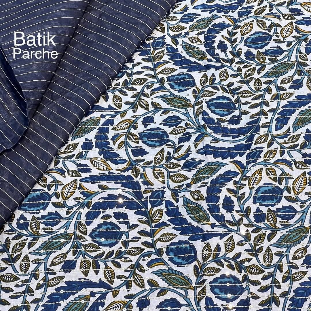 پارچه باتیک پولک دوزی دولایه باتیک پارچه پارچه فروش بازار پارچه ایران ارسال به سراسر کشور