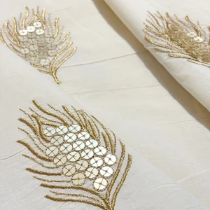 پارچه لینن نچرال سوزن دوزی و پولک دوزی باتیک پارچه بازار بزرگ ایران.Natural linen fabric, needlework and sequin embroidery, batik fabric, Iran's big bazaar.